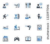 Hotel Services & Facilities Icons Set 2 - Blue Series
