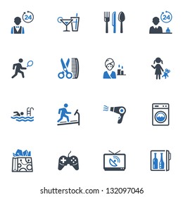 Hotel Services & Facilities Icons Set 2 - Blue Series