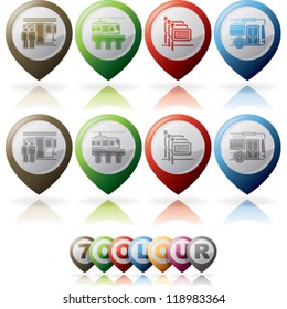 Hotel / Hotel Services, / Hotel Features Icons From Left To Right, Top Do Bottom:  Subway, Suburban Railways, Greek-speaking Staff Available, Bus/Street Car.