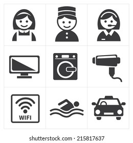 Hotel Services Icon set