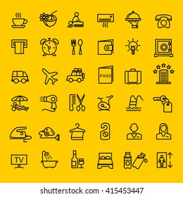 Hotel services icons