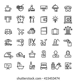 Hotel services icons