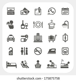 Hotel and Hotel Services icons set