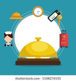 hotel services set icons