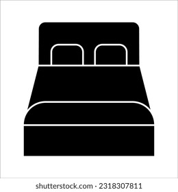 Hotel services, Simple thin line hotel icon, vector icon design, on white background.