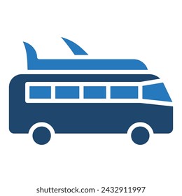 Hotel Shuttle Icon Linie Vektor-Illustration