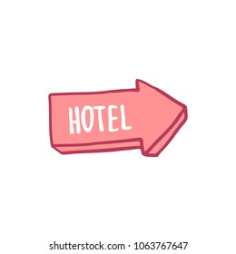 hotel sign doodle icon