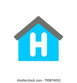 Hotel sign flat icon