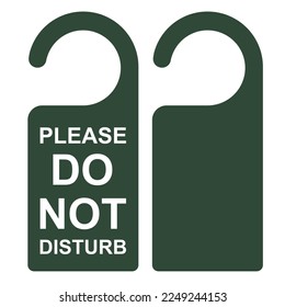 Hotel sign, hanging Do Not Disturb sign. Blank sign for door