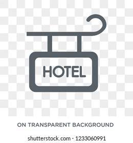 Hotel Sign icon. Hotel Sign design concept from Hotel collection. Simple element vector illustration on transparent background.