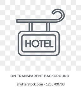 Hotel Sign icon. Hotel Sign design concept from Hotel collection. Simple element vector illustration on transparent background.