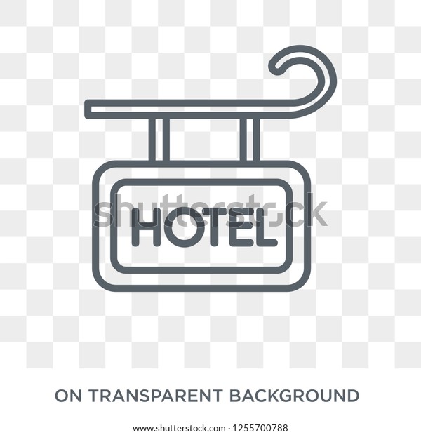 Hotel Sign icon. Hotel Sign design concept\
from Hotel collection. Simple element vector illustration on\
transparent background.