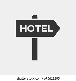 Hotel sign icon illustration isolated vector sign symbol