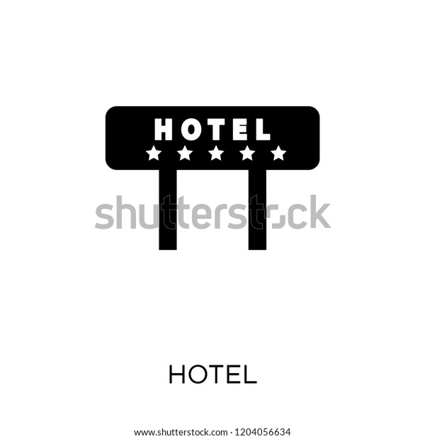 Hotel\
Sign icon. Hotel Sign symbol design from Hotel collection. Simple\
element vector illustration on white\
background.