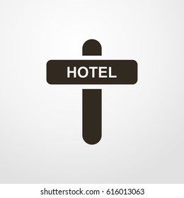 hotel sign icon. vector sign symbol on white background