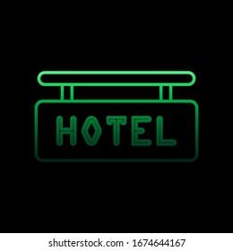 Hotel sign nolan icon. Simple thin line, outline vector of hotel icons for ui and ux, website or mobile application