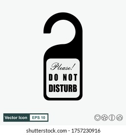 Hotel sign. Vector hotel hanging sign. Do not disturb hanging paper sign.