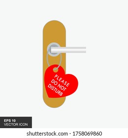 Hotel sign. Vector hotel hanging sign. Do not disturb hanging paper sign.