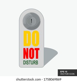 Hotel sign. Vector hotel hanging sign. Do not disturb hanging paper sign.