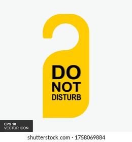 Hotel sign. Vector hotel hanging sign. Do not disturb hanging paper sign.