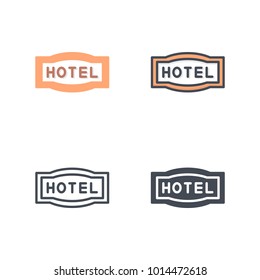 Hotel sign vector icon