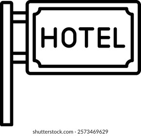 Hotel Sign vector icon. Can be used for printing, mobile and web applications.
