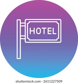Hotel Sign vector icon. Can be used for printing, mobile and web applications.