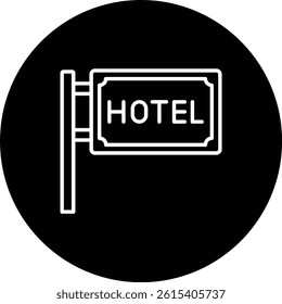 Hotel Sign vector icon. Can be used for printing, mobile and web applications.