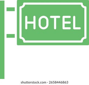 Icono de Vector de signo de hotel. Se puede utilizar para aplicaciones de impresión, móviles y de Web.