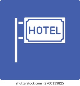 Ícone vetorial de Símbolo do Hotel. Pode ser usado para impressão, aplicativos móveis e da Web.