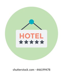 Hotel Signboard Vector Icon
