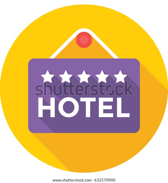 Hotel Signboard Vector Icon Stock Vector (Royalty Free) 632570900