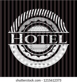 Hotel silver shiny badge