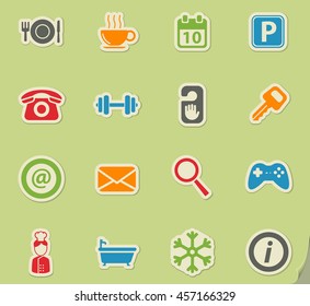 Hotel simply symbol for web icons and user interface