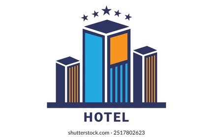 Hotel Single Icon Design Concept.