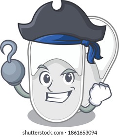 Hotel slippers cartoon design in a Pirate character with one hook hand