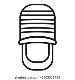 Hotel slippers icon outline vector. Cute feet funny. Object paw