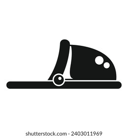 Hotel slippers icon simple vector. Cute feet funny. Object paw