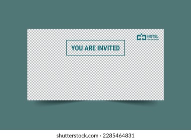 Hotel Social Media Banner template. Marketing Materials | Post, Cover | Instant Download, Editable Design