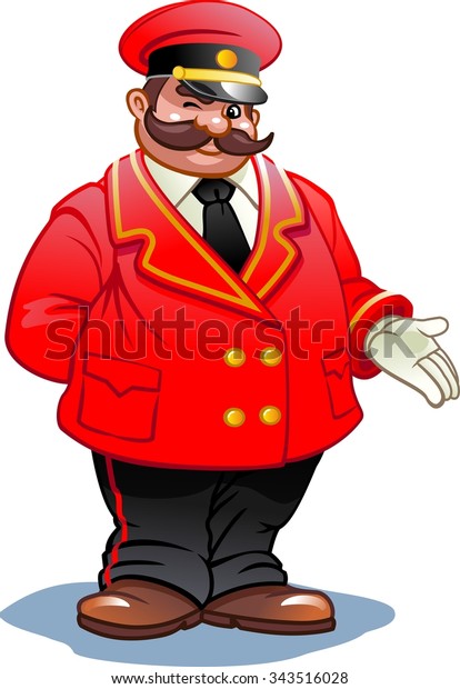 Hotel Staff Doorman Stock Vector Royalty Free 343516028