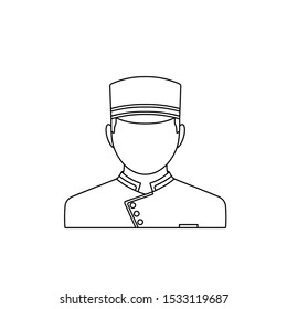 Hotel staff - Doorman. Flat design. Vector illustration. Bellboy, Porter Avatar