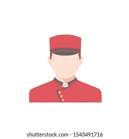 Hotel staff - Doorman. Flat design. Vector illustration. Bellboy, Porter Avatar