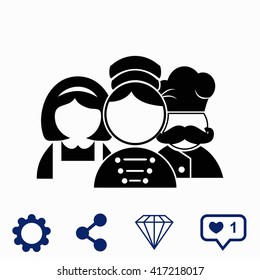 Hotel staff icon.