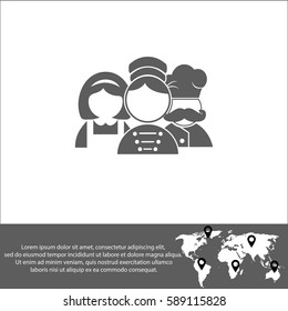 Hotel staff vector  icon.