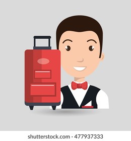 hotel suitcase customer employee