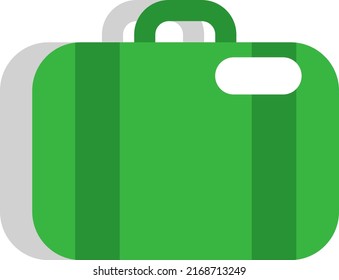 Hotel suitcase, illustration, vector on a white background.