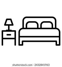 Hotel Suite icon line vector illustration