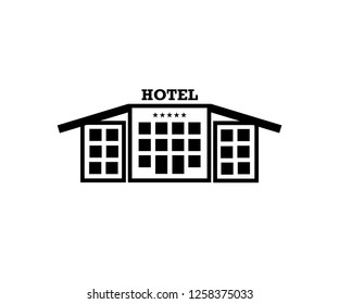 Hotel symbol bulding house architecutre 