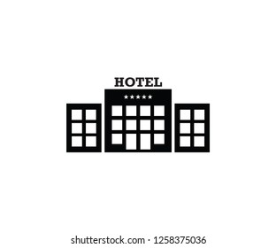 Hotel symbol bulding house architecutre 