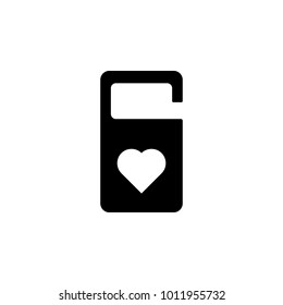 hotel tag with heart icon. Element of love for mobile concept and web apps. Thin line  icon for website design and development, app development. Premium icon on white background